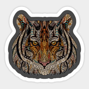 Psychedelic Tiger Head, Third Eye of the Tiger Sticker
